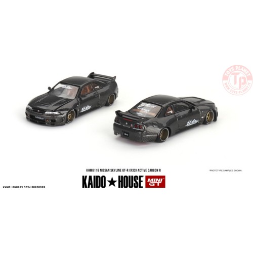 NISSAN SKYLINE GT-R (R33) ACTIVE CARBON R 1:64 KHMG116 Mini Gt
