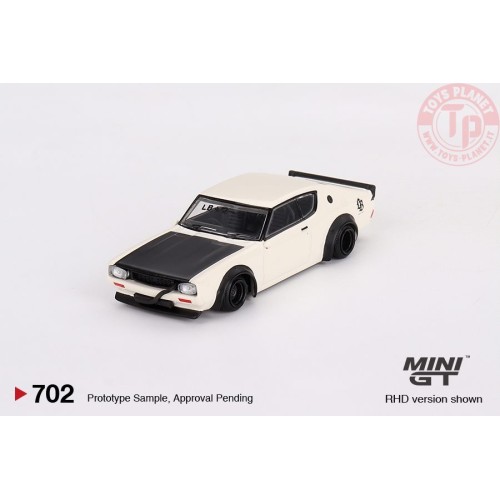 NISSAN SKYLINE KENMERI LIBERTY WALK WHITE 1:64 MGT00702-R Mini Gt