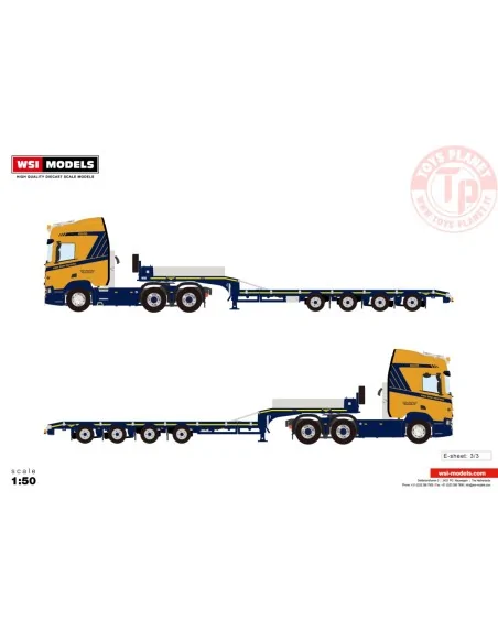 SCANIA R HIGHLINE CR20H 6X2 TAG AXLE SEMI LOW LOADER - 4 AXLE VAN DEN HEUVEL SPECIAALTRANSPORTEN B.V. WSI 01-4207 WSI MODELS SCANIA R HIGHLINE CR20H 6X2 TAG AXLE SEMI LOW LOADER - 4 AXLE VAN DEN HEUVEL SPECIAALTRANSPORTEN B.V. WSI 01-4207 WSI MODELS