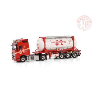 VOLVO FH5 GLOBETROTTER 4X2 CONTAINER TRAILER - 3 AXLE +20FT TANK CONTAINER J.L. MIJNDERS TRANSPORT WSI 01-4089 WSI MODELS