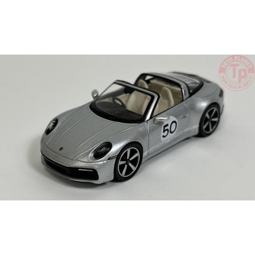PORSCHE 911 TARGE 4S HERITAGE DESIGN EDITION-GT SILVER METALLIC 1/64 MGT00507-R MINI GT