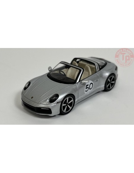 PORSCHE 911 TARGE 4S HERITAGE DESIGN EDITION-GT SILVER METALLIC 1/64 MGT00507-R MINI GT