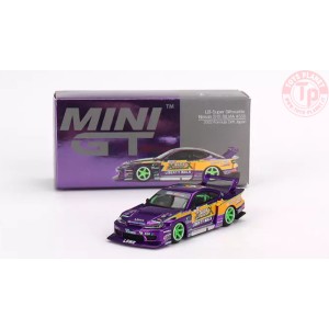 LB SUPER SILHOUETTE NISSAN S15 SILVIA 555-2022 FORMULA DRIFT JAPAN-PURPLE 1/64 MGT00576-R Mini Gt