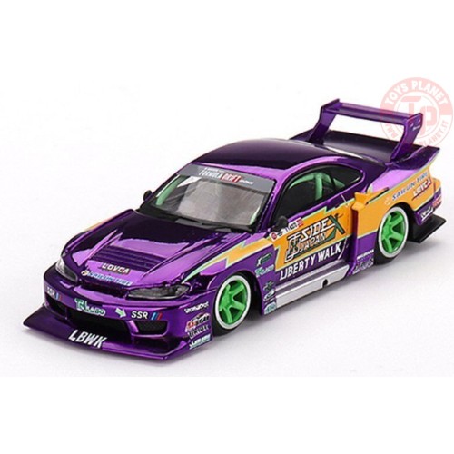 LB SUPER SILHOUETTE NISSAN S15 SILVIA 555-2022 FORMULA DRIFT JAPAN-PURPLE 1/64 MGT00576-R Mini Gt