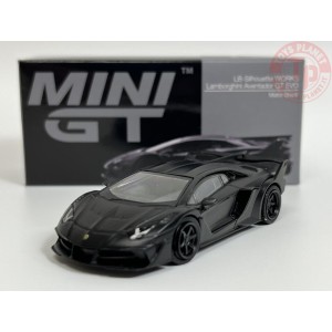 LB SILHOUETTE WORKS LAMBORGHINI AVENTADOR GT EVO-MATTE BLACK 1/64 MGT00502-R Mini Gt