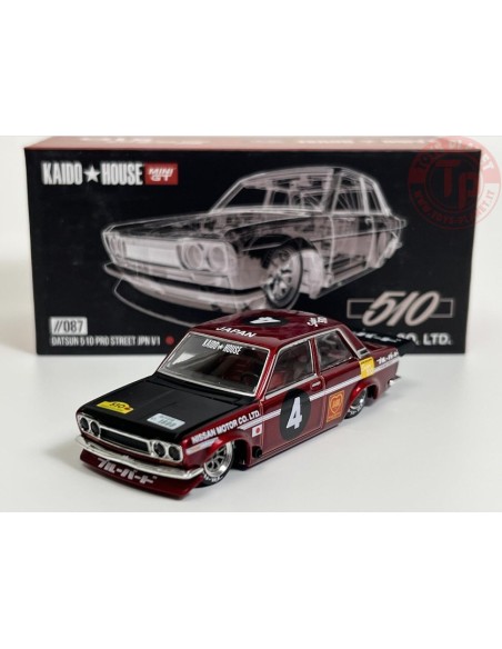 DATSUN 510 PRO STREET JPN V1-RED 1/64 KHMG087 Mini Gt