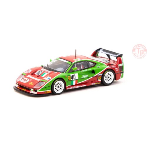 FERRARI F40 24H OF LE MANS 1995-A.OLOFSSON/L.DELLA NOCE/T.OTA-RED/GREEN 1/64 T64-075-95LM40 TARMAC WORKS