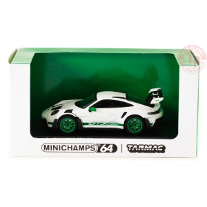 PORSCHE 911 (992) GT3 RS-WHITE E GREEN 1/64 643062104 MINICHAMPS 1:64