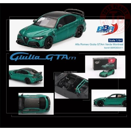 alfa romeo giulia gtam verde montreal 1/64 BBRDIE6411 BBR MODELS 1:64