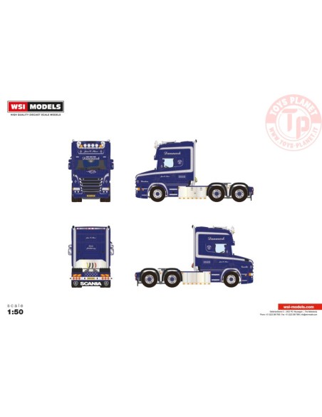 SCANIA T6 TORPEDO TOPLINE 6X2 TAG AXLE JAN C SKOV WSI 01-4450 WSI MODELS SCANIA T6 TORPEDO TOPLINE 6X2 TAG AXLE JAN C SKOV WSI 01-4450 WSI MODELS