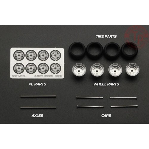 SET RUOTE STAR SHARK CON CERCHIO ORO CHROME 1/64 BC64069 CERCHI E GOMME 1:64