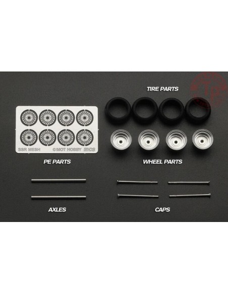 SET RUOTE STAR SHARK CON CERCHIO ORO CHROME 1/64 BC64069 CERCHI E GOMME 1:64