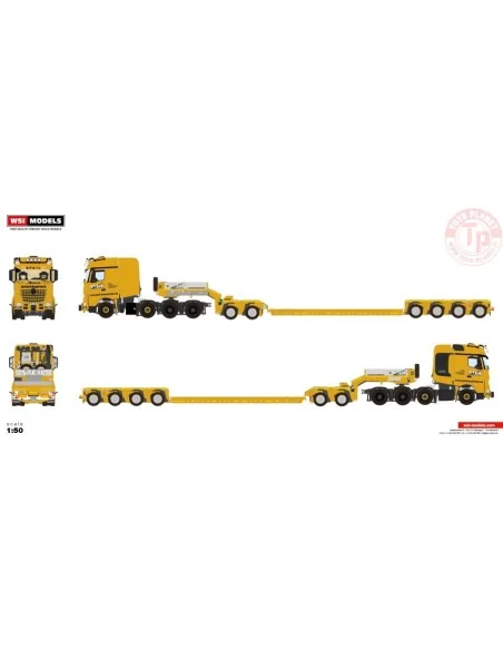 MERCEDES-BENZ AROCS MP4 SLT BIG SPACE 8X4 EURO LOW LOADER WITH 2 AXLE DOLLY - 4 AXLE STEIL WSI 01-4184 WSI MODELS