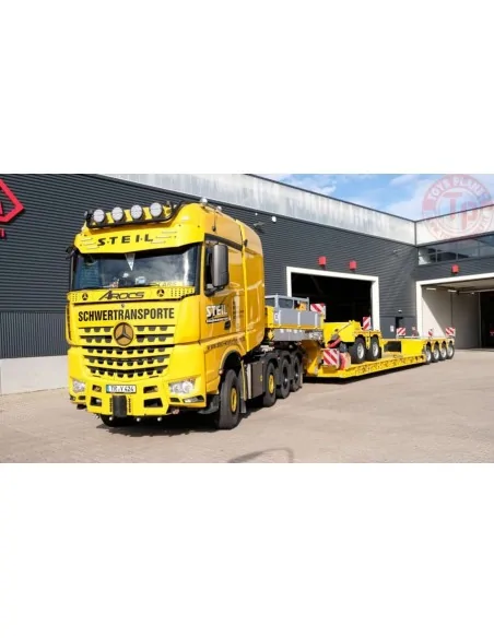 MERCEDES-BENZ AROCS MP4 SLT BIG SPACE 8X4 EURO LOW LOADER WITH 2 AXLE DOLLY - 4 AXLE STEIL WSI 01-4184 WSI MODELS
