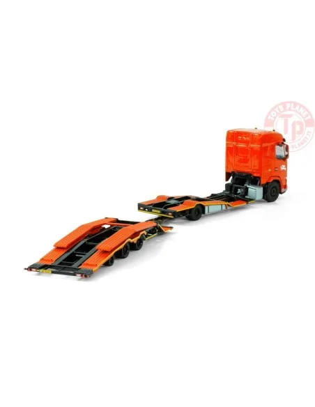 DAF XG SH RIGED TRUCK TRANSPORTER TRUCK 4X2 TRUCK TRANSPORTER DRAWBAR TRAILER - 3 AXLE DE ROOY WSI 01-4197 WSI MODELS