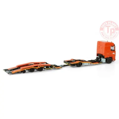 DAF XG SH RIGED TRUCK TRANSPORTER TRUCK 4X2 TRUCK TRANSPORTER DRAWBAR TRAILER - 3 AXLE DE ROOY WSI 01-4197 WSI MODELS