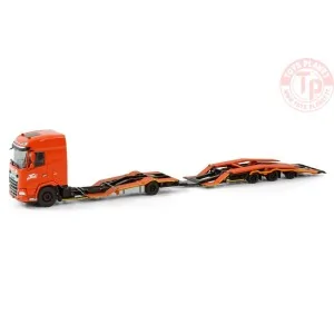 DAF XG SH RIGED TRUCK TRANSPORTER TRUCK 4X2 TRUCK TRANSPORTER DRAWBAR TRAILER - 3 AXLE DE ROOY WSI 01-4197 WSI MODELS