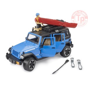 Jeep Wrangler Rubicon Unlimited con kayak e kayaker BRUDER 02529 BRUDER