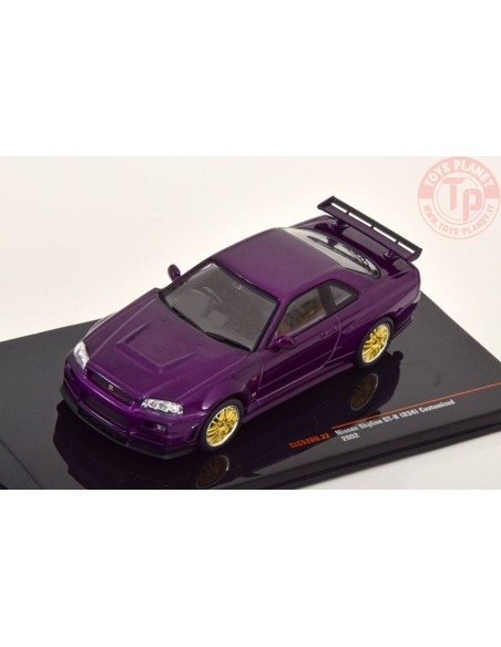 NISSAN SKYLINE GT-R R34 2002 MET.VIOLET 1:43 IXO CLC526 IXO