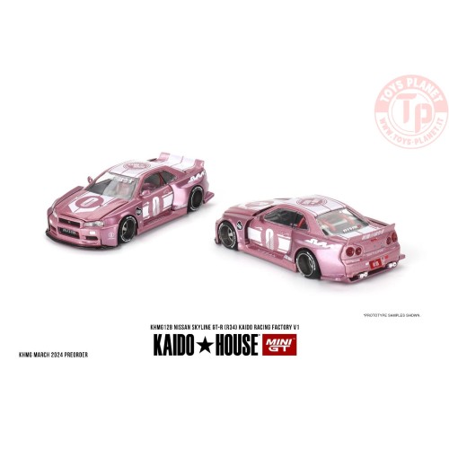 NISSAN SKYLINE GT-R (R34) KAIDO RACING FACTORY V1 1999 1:64 KHMG128 Mini Gt
