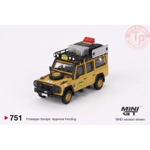 LAND ROVER DEFENDER 110 YELLOW AMAZON TEAM JAPAN CAMEL TROPHY 1989 1:64 MGT00751-R MINI GT