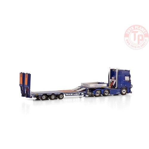 SCANIA R HIGHLINE CR20H SEMI LOWOADER - 3 AXLE WITH RAMPS LASTING & TRANSPORT ALTA WSI 01-4079 WSI MODELS