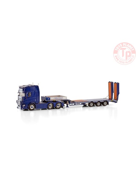 SCANIA R HIGHLINE CR20H SEMI LOWOADER - 3 AXLE WITH RAMPS LASTING & TRANSPORT ALTA WSI 01-4079 WSI MODELS