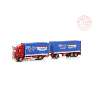 SCANIA 4 SERIE LOW LINE 4X2 RIGED TRUCK BOX COMBI - 5 AXLE TIELEMAN WSI 01-4098 WSI MODELS