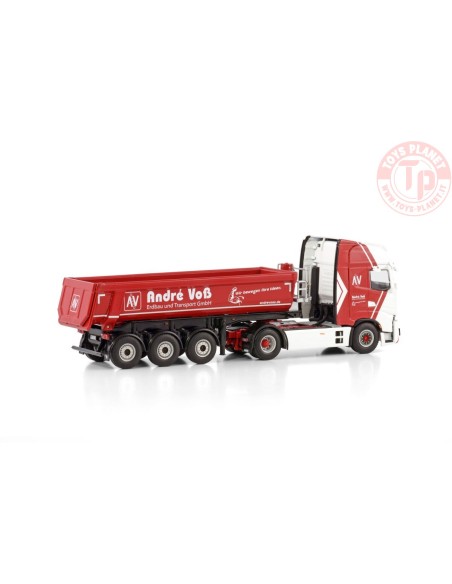 IVECO S-WAY AS HIGH 4X2 HALF PIPE TIPPER TRAILER - 3 AXLE ANDRE VOSS WSI 01-4233 WSI MODELS