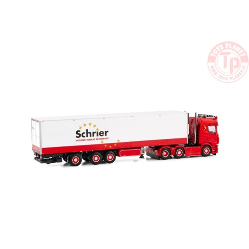 SCANIA R NORMAL CR20N 6X2 TWIN STEER REEFER TRAILER - 3 AXLE SCHRIER INTERNATIONAAL TRANSPORT WSI 01-4114 WSI MODELS
