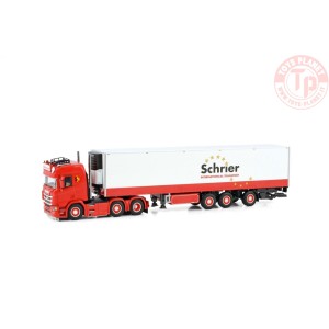 SCANIA R NORMAL CR20N 6X2 TWIN STEER REEFER TRAILER - 3 AXLE SCHRIER INTERNATIONAAL TRANSPORT WSI 01-4114 WSI MODELS