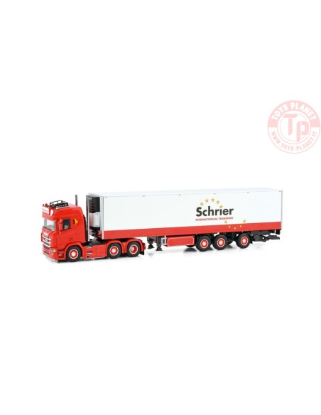SCANIA R NORMAL CR20N 6X2 TWIN STEER REEFER TRAILER - 3 AXLE SCHRIER INTERNATIONAAL TRANSPORT WSI 01-4114 WSI MODELS