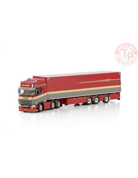 SCANIA R HIGHLINE CR20H 6X2 TWIN STEER BOX TRAILER - 3 AXLE FAASSE TRANSPORT WSI 01-4246 WSI MODELS SCANIA R HIGHLINE CR20H 6X2 TWIN STEER BOX TRAILER - 3 AXLE FAASSE TRANSPORT WSI 01-4246 WSI MODELS