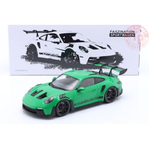 PORSCHE 911 992 GT3 RS COUPE 2023 GREEN BLACK RIMS 1:18 MINICHAMPS 153062236 MINICHAMPS