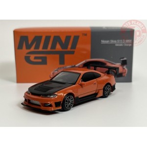 NISSAN SILVIA S15 D-MAX-METALLIC ORANGE 1/64 MGT00581-R Mini Gt