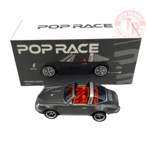 PORSCHE SINGER TARGA-GREY METAL 1/64 PR64-SGTA-GY01 POP RACE