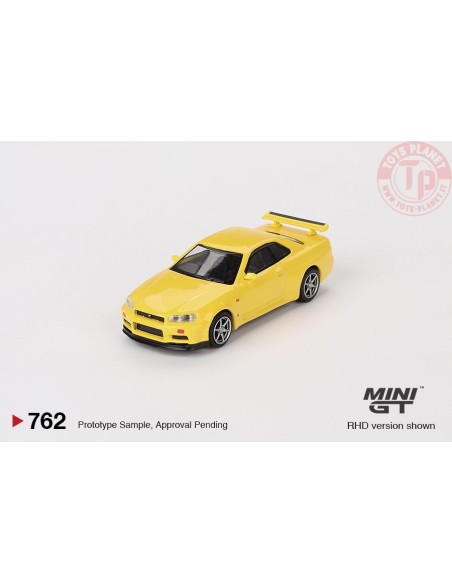 NISSAN SKYLINE GT-R (R34) VSPEC LIGHTNING YELLOW 1999 1:64 MGT00762-R MINI GT