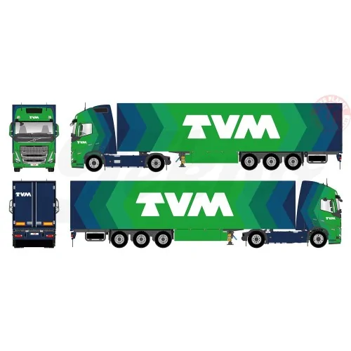 Volvo FH05 Globetrotter XL 4x2 met gesloten oplegger TVM TEKNO 85220 TEKNO