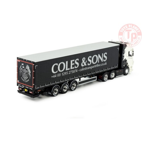 Scania Next Gen S-serie Highline met 3-assige schuifzeilen oplegger Coles - Bruce Lee TEKNO 84971 TEKNO
