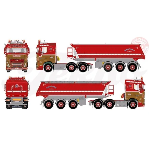 Volvo FH05 6x2 laag dak met 3-assige kipper Ronny Ceusters TEKNO 83727 TEKNO