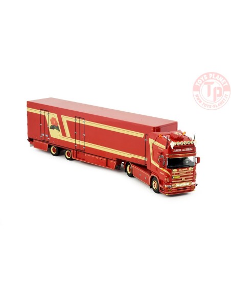 Scania 4-serie Topline met 2-assige bloemen oplegger Fleurs Eijkel v.d. TEKNO 84293 TEKNO