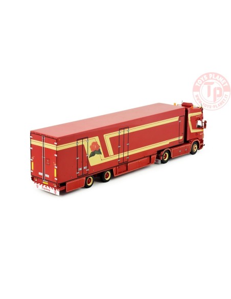 Scania 4-serie Topline met 2-assige bloemen oplegger Fleurs Eijkel v.d. TEKNO 84293 TEKNO