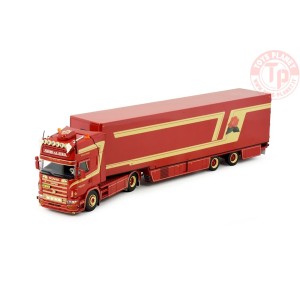 Scania 4-serie Topline met 2-assige bloemen oplegger Fleurs Eijkel v.d. TEKNO 84293 TEKNO