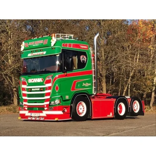Scania NGR 6x2 met schuifzeilentrailer Jan Mues TEKNO 85273 TEKNO