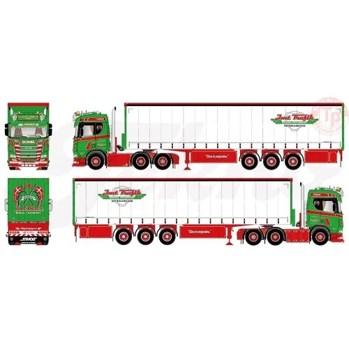 Scania NGR 6x2 met schuifzeilentrailer Jan Mues TEKNO 85273 TEKNO