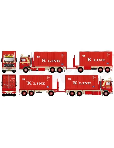Volvo F12 container combi Van 't Kruis TEKNO 84752 TEKNO Volvo F12 container combi Van 't Kruis TEKNO 84752 TEKNO