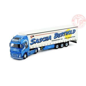 Volvo FH05 Globetrotter XL 4x2 met schuifzeilentrailer Sascha Berthold TEKNO 84591 TEKNO