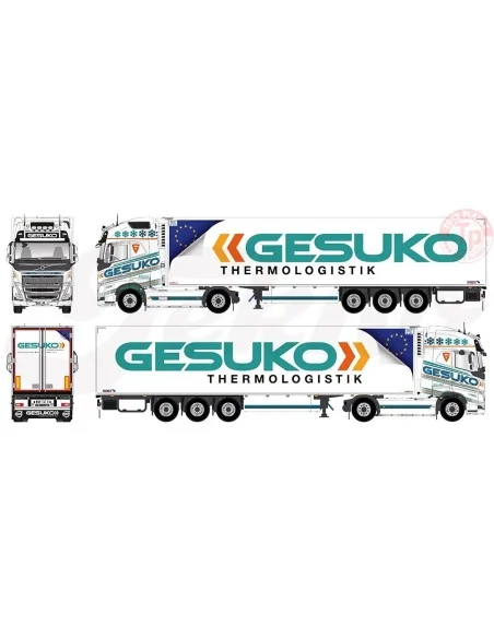Volvo FH05 Globetrotter XL met 3-assige koeloplegger Gesuko TEKNO 85713 TEKNO