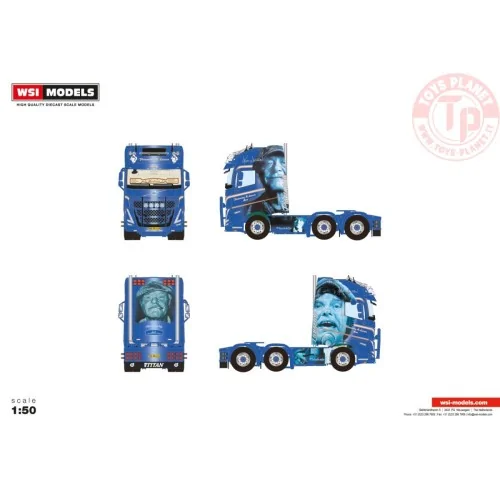 VOLVO FH5 GLOBETROTTER XL 6X2 TWIN STEER FLEMMING M. LARSEN WSI 01-3993 WSI MODELS