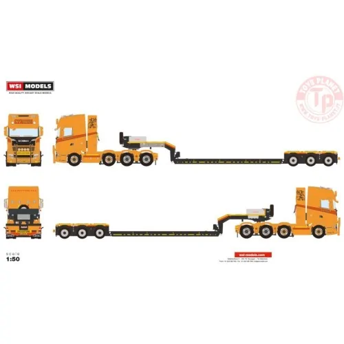 SCANIA S HIGHLINE CS20H 8X4 EURO LOWLOADER - 3 AXLE NV TRANS WSI 01-4127 WSI MODELS